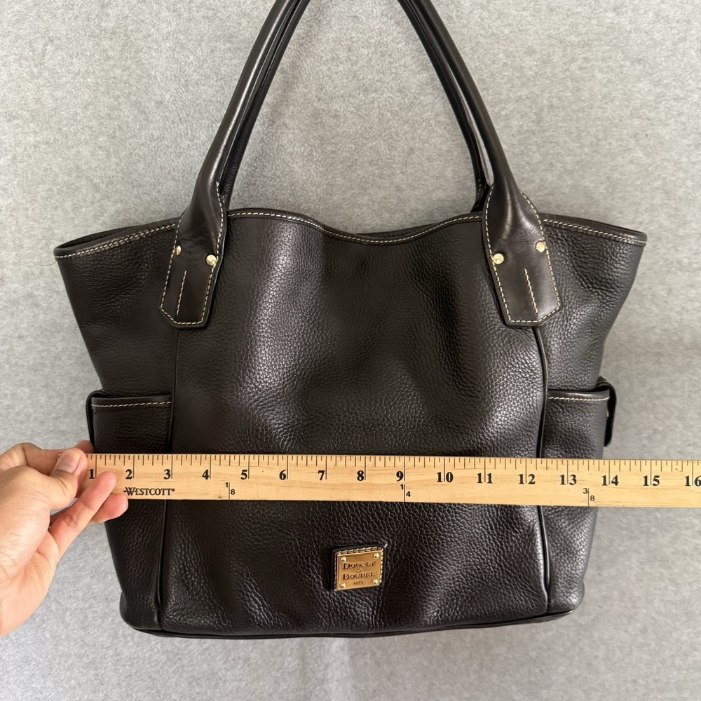 DOONEY & BOURKE Kristen Tote Shoulder Bag Black Pebbled Leather Large - Picture 10 of 13